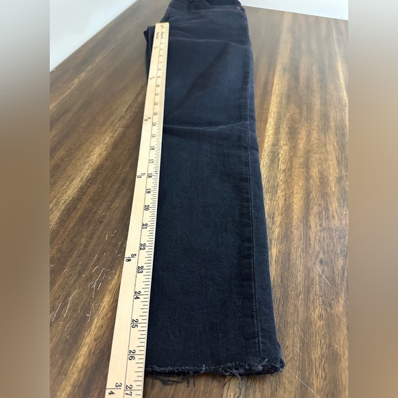 Re/Done Jeans Adult 25 Black Skinny High Rise Ankle Crop Womens - Picture 2 of 6